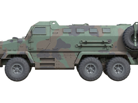 Kraz Shrek Military Vehicle 3D Модель