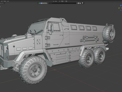 Kraz Shrek Military Vehicle 3D Модель