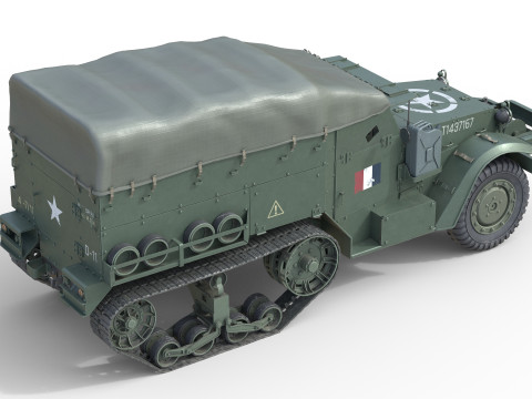M5 Half Track Carrier 3D Модель