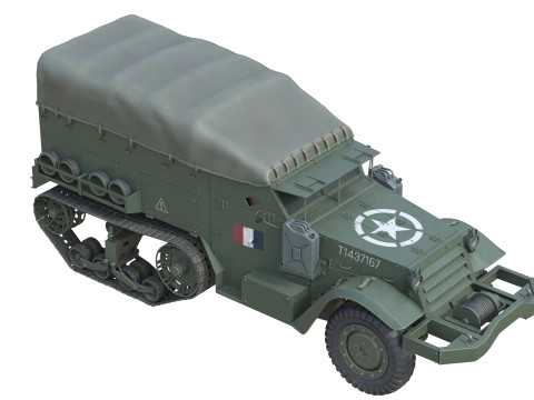 M5 Half Track Carrier 3D Модель