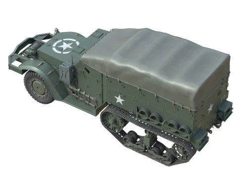 M5 Half Track Carrier 3D Model