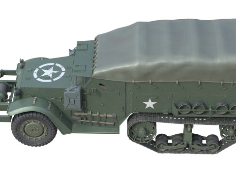 M5 Half Track Carrier 3D Модель