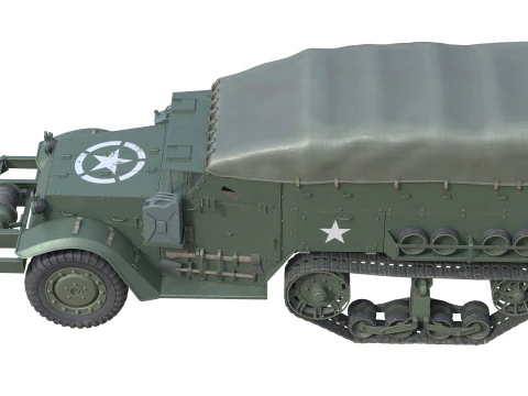 M5 Half Track Carrier 3D Model
