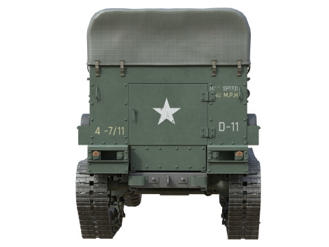M5 Half Track Carrier 3D Модель