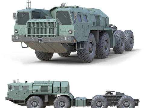 MAZ 74106 Semirimorchio Modello 3D