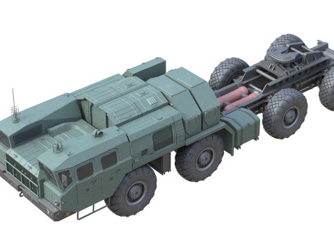 MAZ 74106 Semi Trailer 3D Model