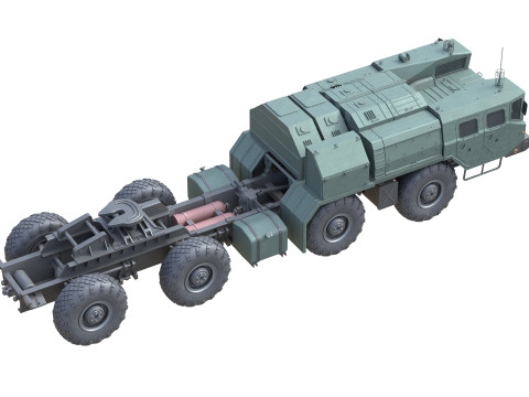 MAZ 74106 Semi Trailer 3D Model