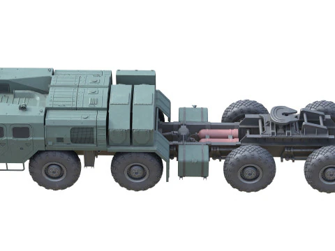 MAZ 74106 Semi Trailer 3D Model