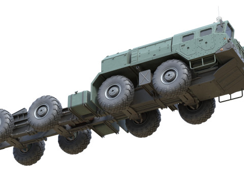 MAZ 74106 Semi Trailer 3D Model