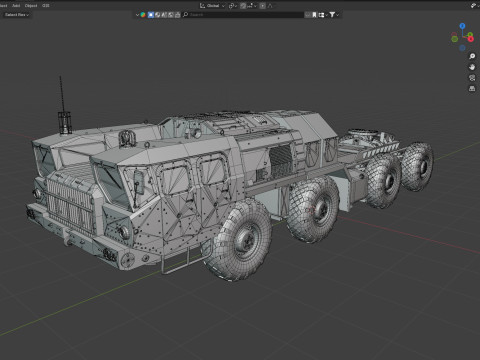 MAZ 74106 Semi Trailer 3D Model
