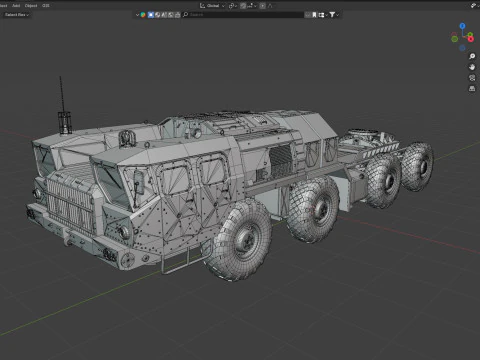 MAZ 74106 Semi Trailer 3D Model
