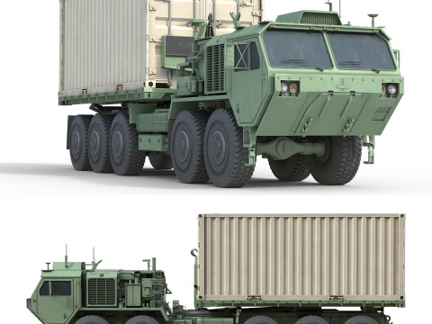 Oshkosh PLS A1 M1074A1 Contianer Truck 3D Model