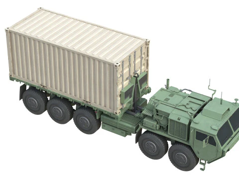 Camion portacontainer Oshkosh PLS A1 M1074A1 Modello 3D