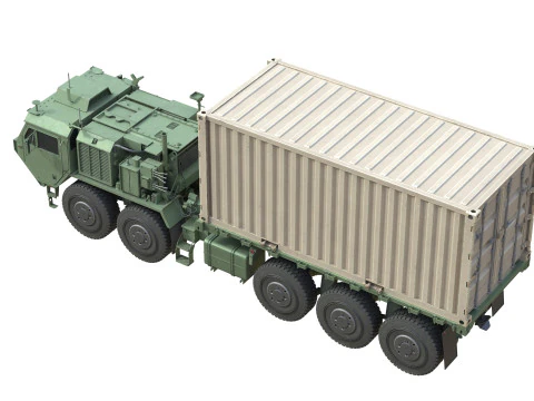 Camion portacontainer Oshkosh PLS A1 M1074A1 Modello 3D