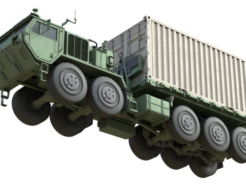 Camion portacontainer Oshkosh PLS A1 M1074A1 Modello 3D
