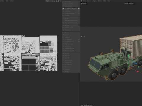 Camion portacontainer Oshkosh PLS A1 M1074A1 Modello 3D
