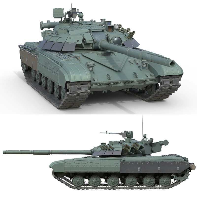 T64 Main Battle Tank 3D Model .c4d .max .obj .3ds .fbx .stl .blend 