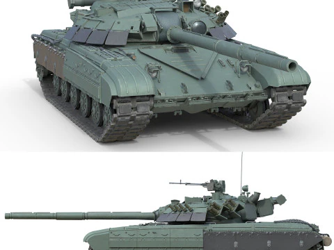 T64 hoofdgevechtstank 3D Model