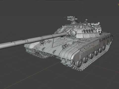 T64 Main Battle Tank 3D Model