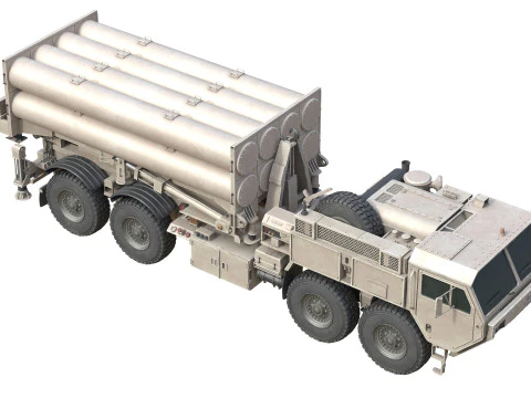 टर्मिनल उच्च ऊंचाई क्षेत्र रक्षा THAAD 3D मॉडल