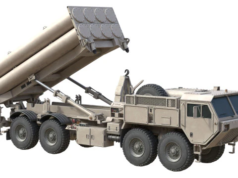 टर्मिनल उच्च ऊंचाई क्षेत्र रक्षा THAAD 3D मॉडल