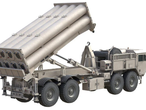 टर्मिनल उच्च ऊंचाई क्षेत्र रक्षा THAAD 3D मॉडल