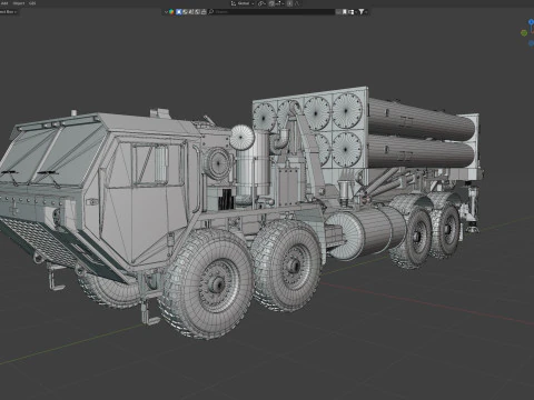 टर्मिनल उच्च ऊंचाई क्षेत्र रक्षा THAAD 3D मॉडल