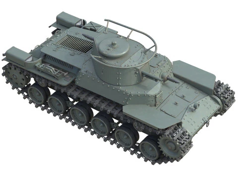 Type 97 Chi-Ha medium tank 3D Model