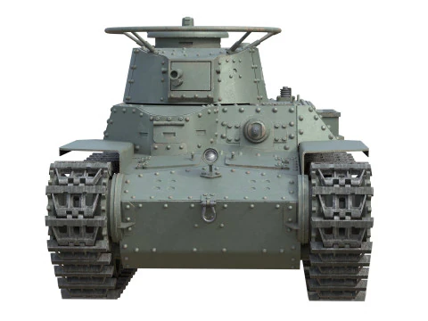 Type 97 Chi-Ha medium tank 3D Model