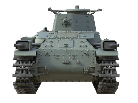 Type 97 Chi-Ha medium tank Modello 3D