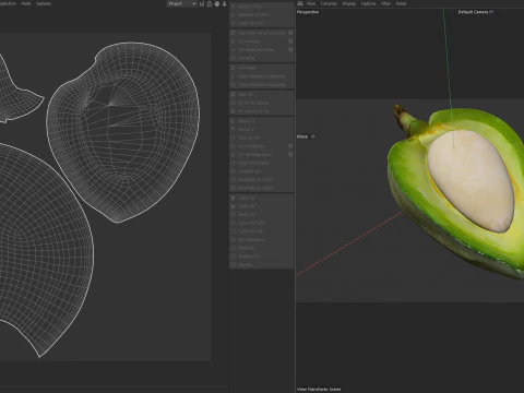 아몬드 그린 반 3D 모델