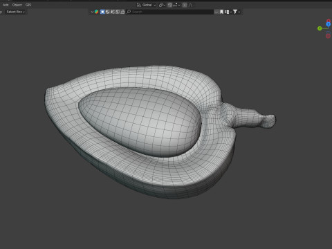 Almond green half Modelo 3D