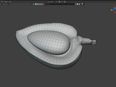 아몬드 그린 반 3D 모델