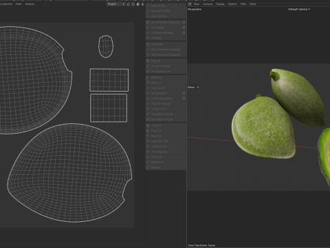 Almond green set 3D 模型