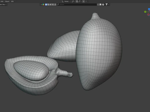 Almond green set 3D Model