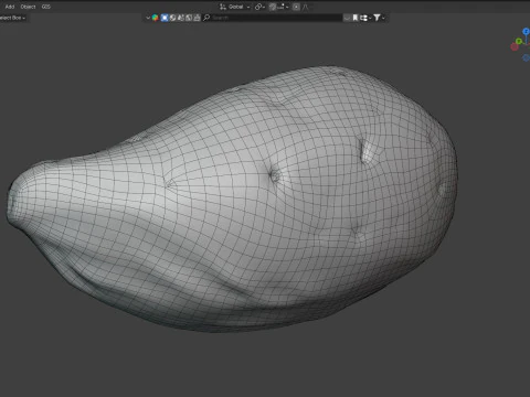Almond shell v3 3D Model