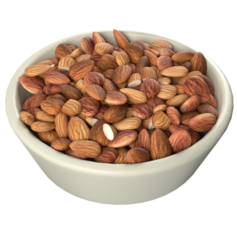 Almonds bowl 3D Model .c4d .max .obj .3ds .fbx .stl .blend