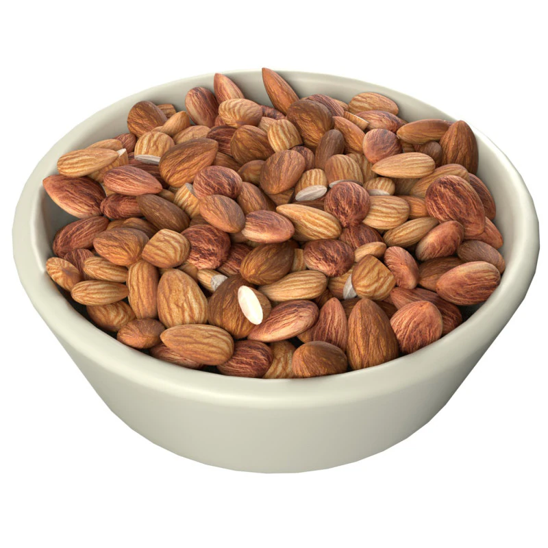 Almonds bowl 3D Model .c4d .max .obj .3ds .fbx .stl .blend 