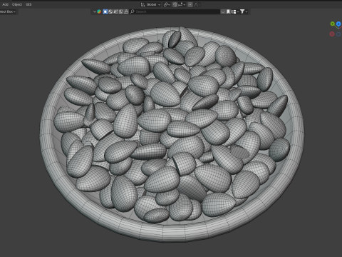 Almonds bowl 3D Model