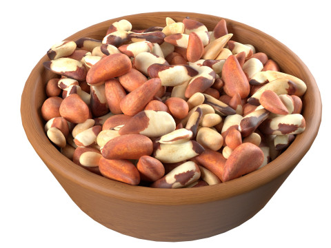 Brazilian nut bowl Modelo 3D