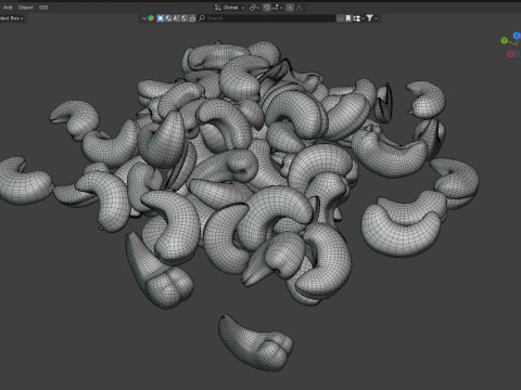 Cashew pile 3D मॉडल