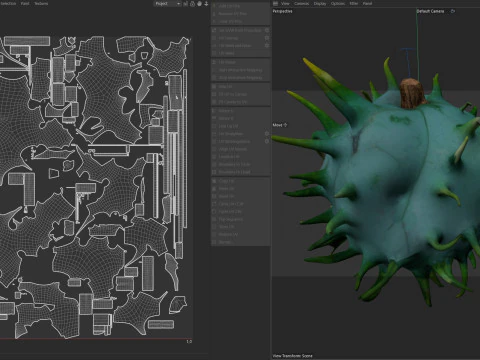 Caster seed fruit v1 3D Model