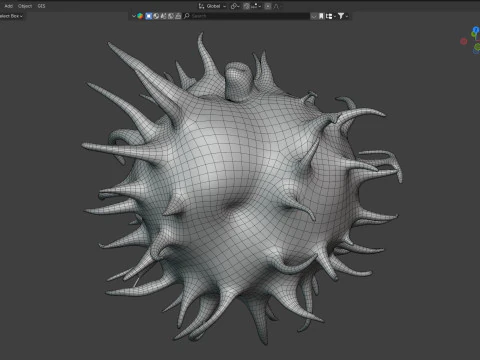 Caster seed fruit v1 3D Model