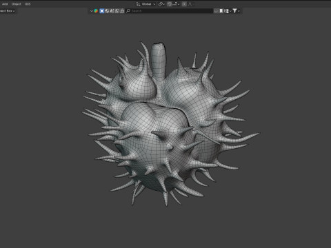 Caster seed fruit v2 3Dモデル