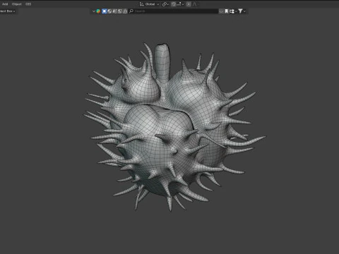 Caster seed fruit v2 3D Model