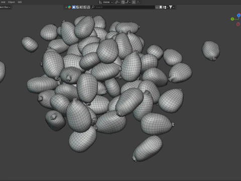 Caster seed pile 3D Model