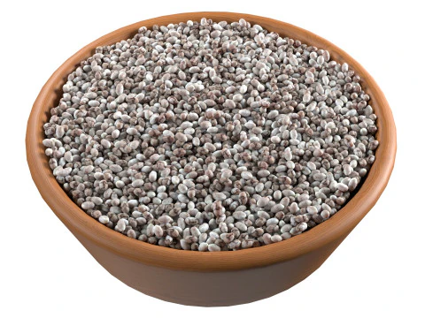 Chia Seeds Bowl 3D Model