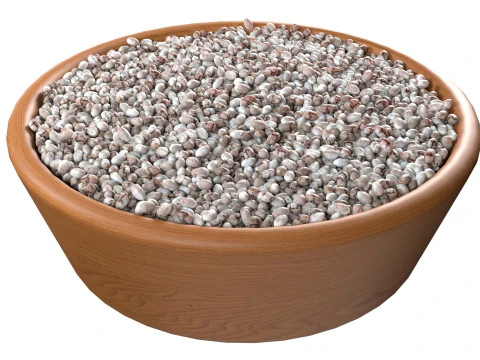 Chia Seeds Bowl 3D Model