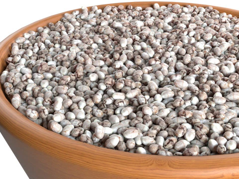 Chia Seeds Bowl 3D Model
