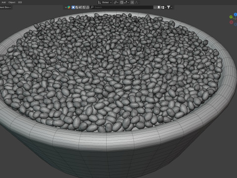 Chia Seeds Bowl Modello 3D